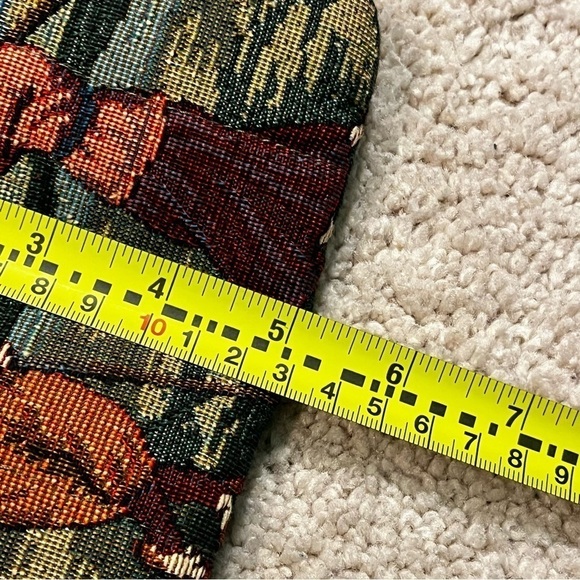 Vintage Tapestry Golfer Print zip Pouch Holdings Fine Accessories 5” x 7” - Picture 7 of 7